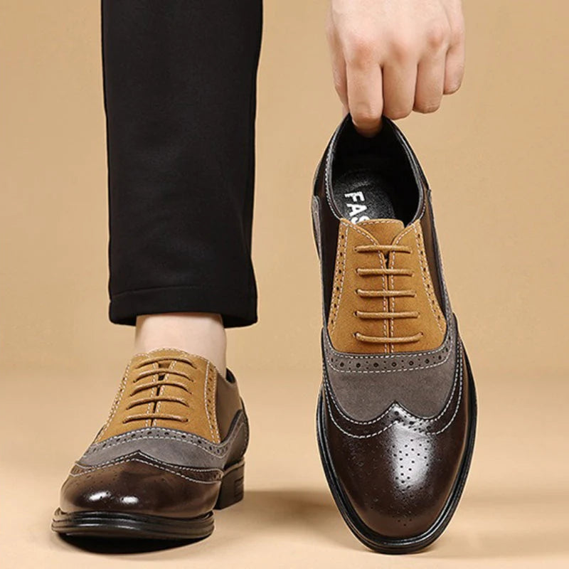 Bexley Manor™ | Dual-Tone Wingtip Loafers