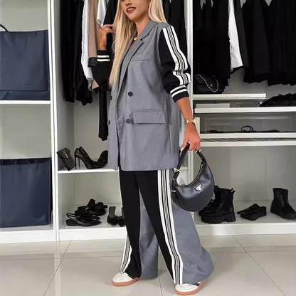 The City Hybrid™ | Patchwork Blazer &amp; Pant Set