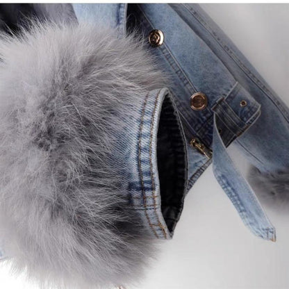 Aldermere Luxe™ | Fur-Collar Denim Jacket