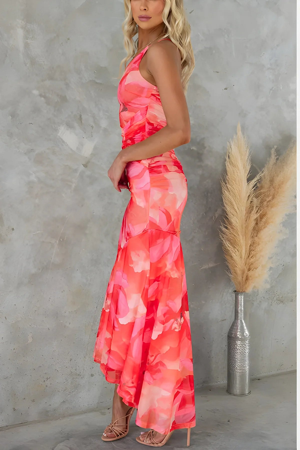 SolentBloom™ | Coastal-Inspired Mesh Gown