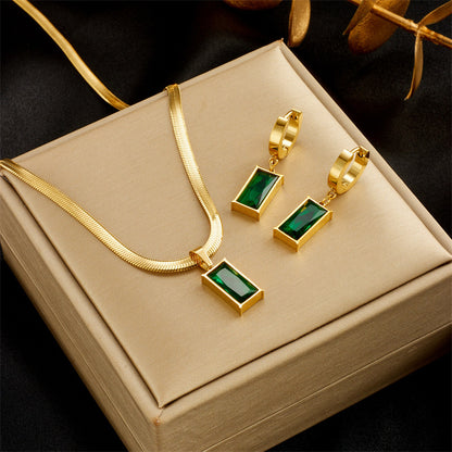 Versailles™ | Emerald Zircon Chandelier Set