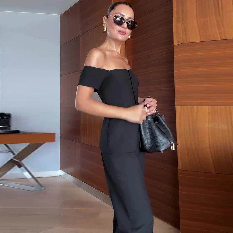 Chelsea Edge™ | Off-Shoulder Vest Suit Set