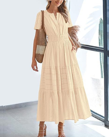 Brighton Belle™ | Floaty V-Neck Day Dress