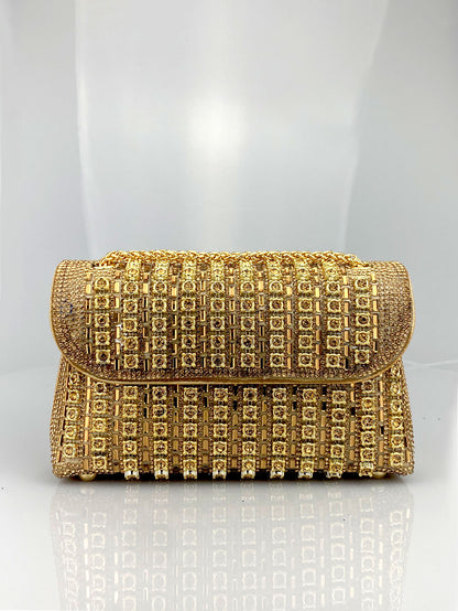 Elara Grace™ | Crystal Accent Shoulder Bag