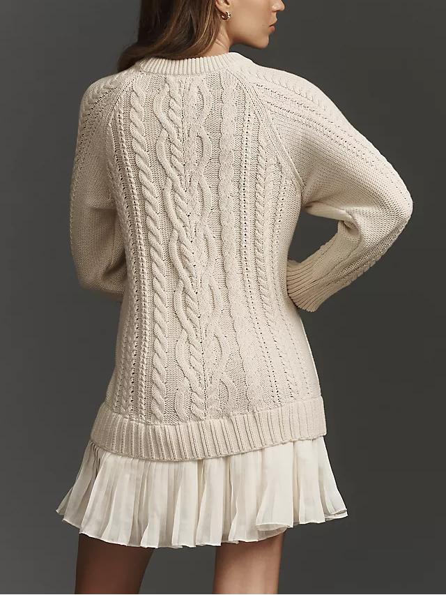 Covent Chic™ | Wool Blend Mini Sweater Dress