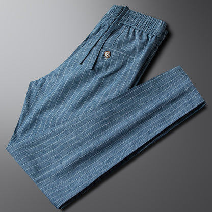 Carrington Line™ | Cotton-Linen Drawstring Trousers