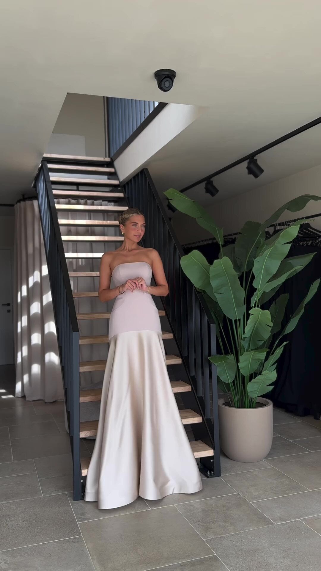 Camden Jewel™ | Strapless Satin Evening Gown