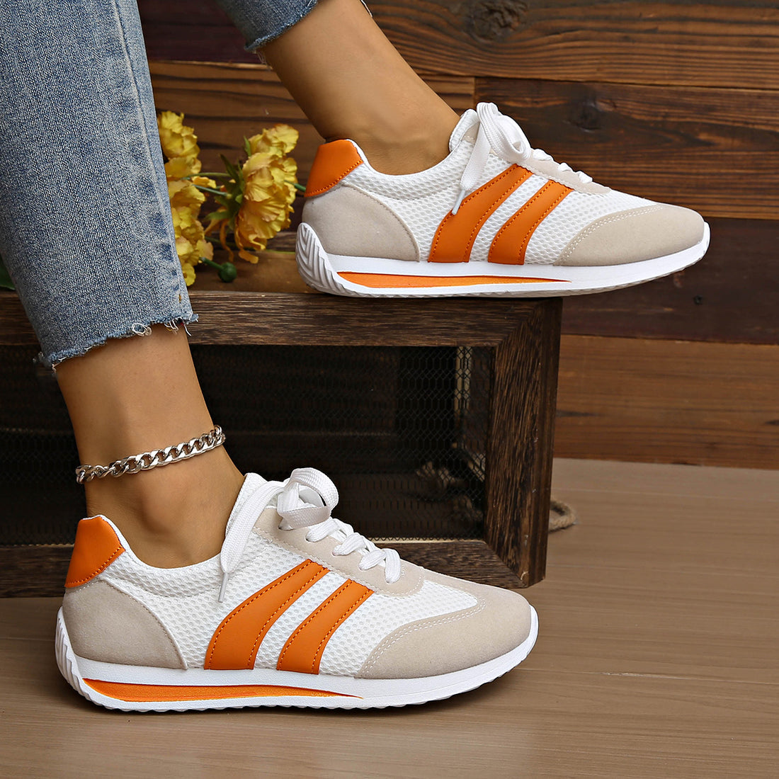 Camden Stride™ | Stripe Mesh Sneakers