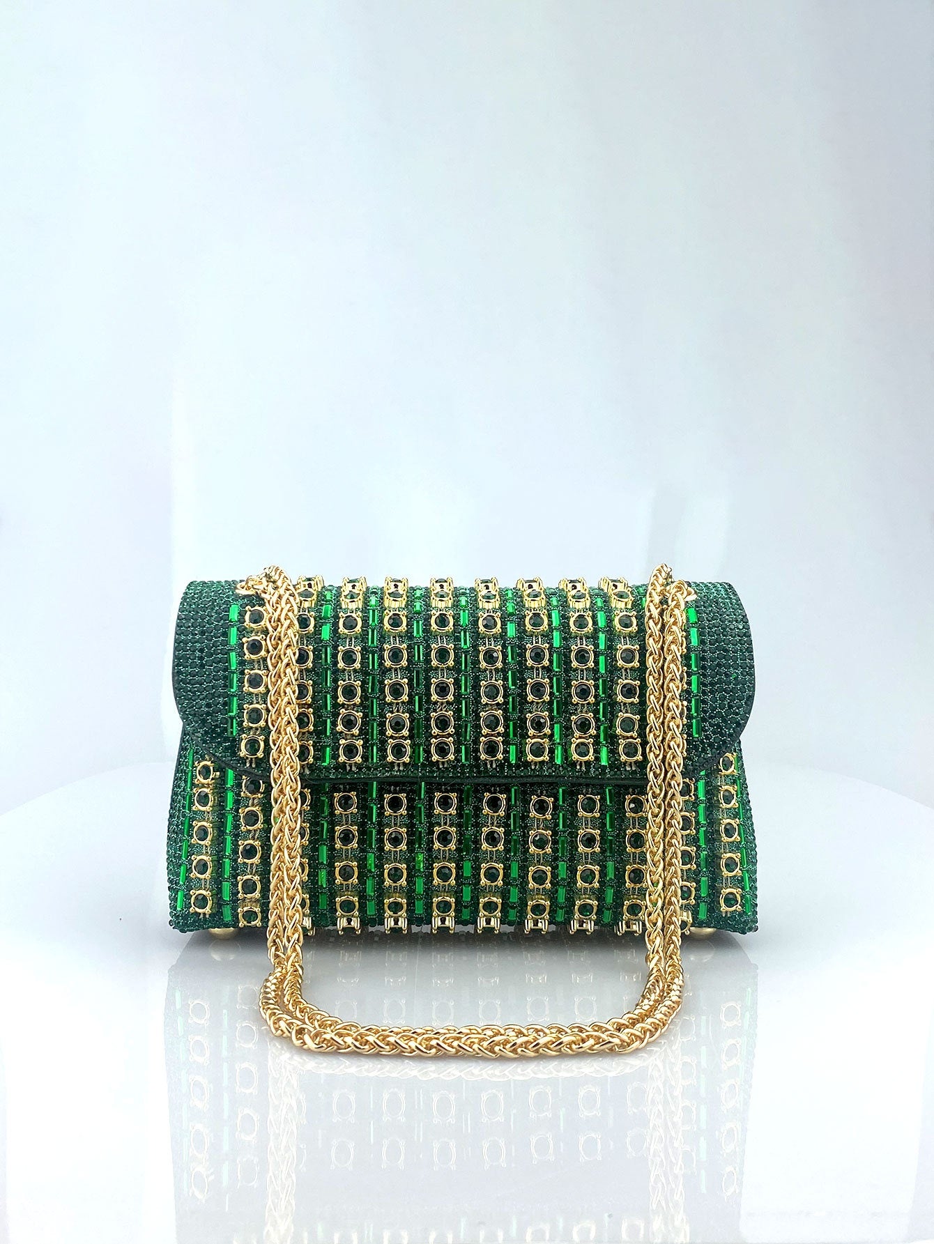 Elara Grace™ | Crystal Accent Shoulder Bag
