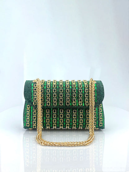Elara Grace™ | Crystal Accent Shoulder Bag