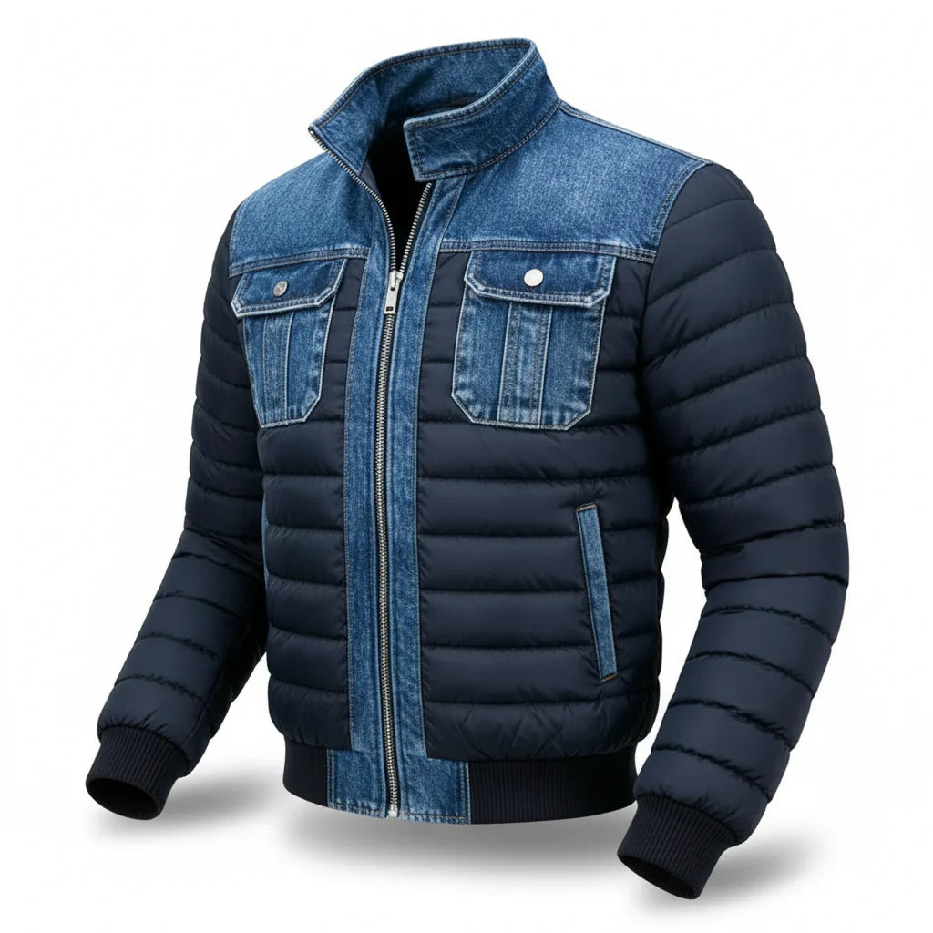Jori™ | Elegant Quilted Denim Jacket
