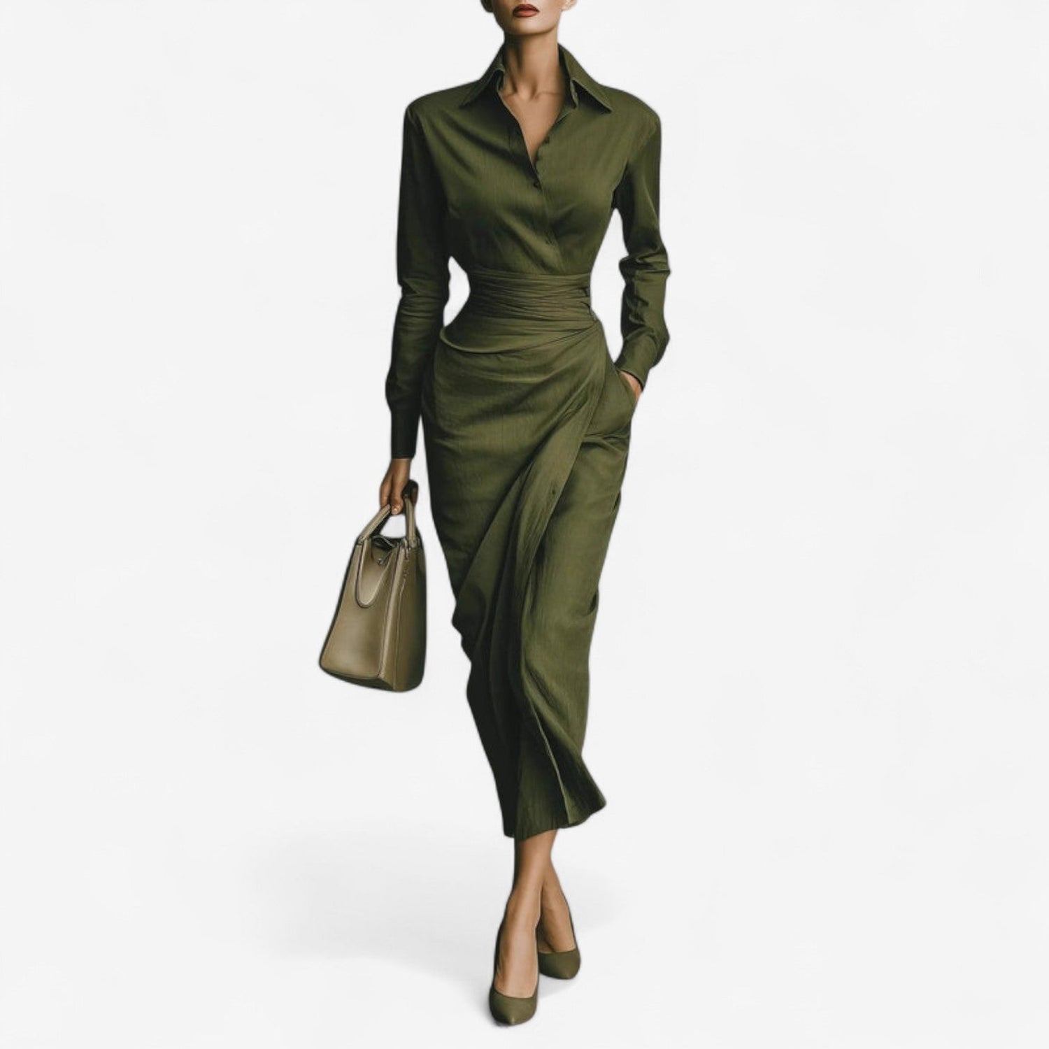 Eleanor Hayes™ | The Satin Poise Wrap Dress