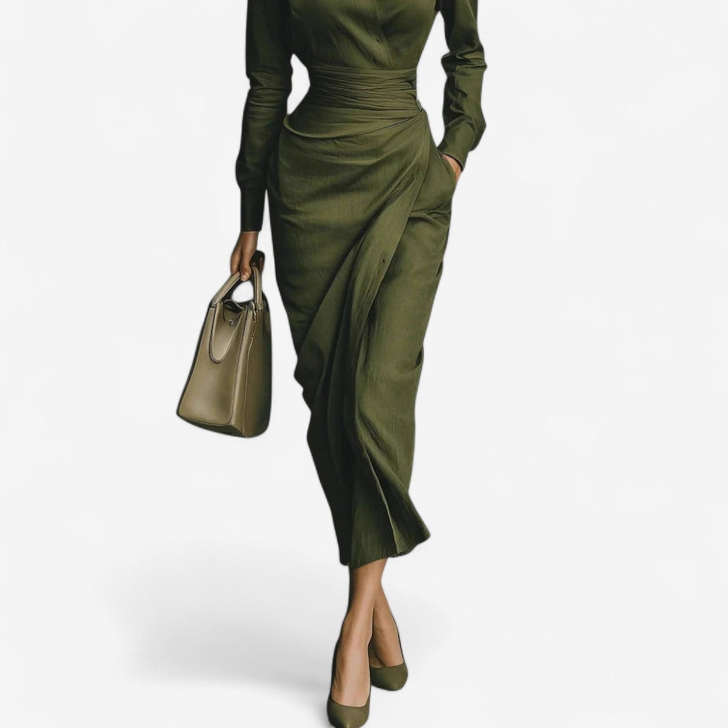 Eleanor Hayes™ | The Satin Poise Wrap Dress