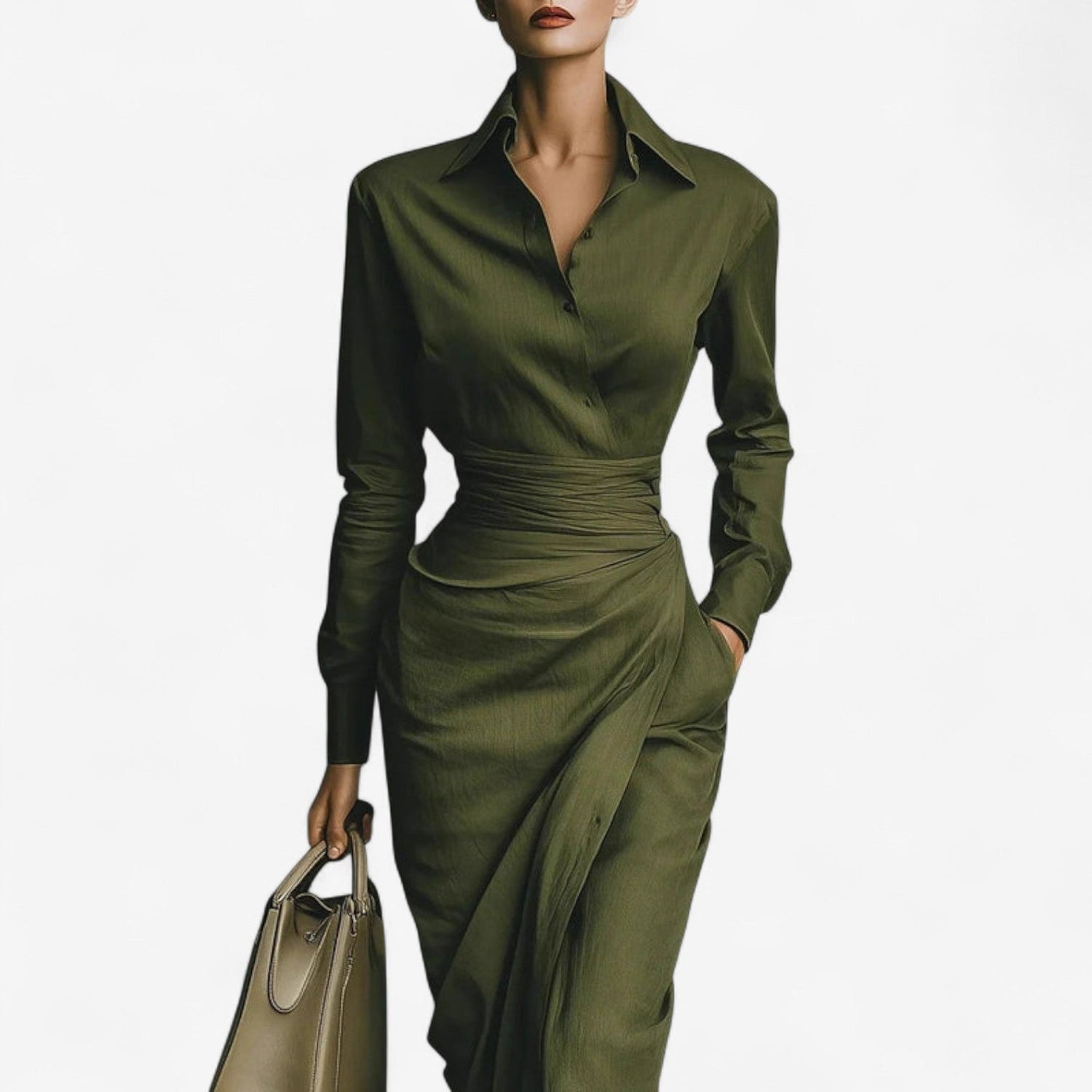 Eleanor Hayes™ | The Satin Poise Wrap Dress