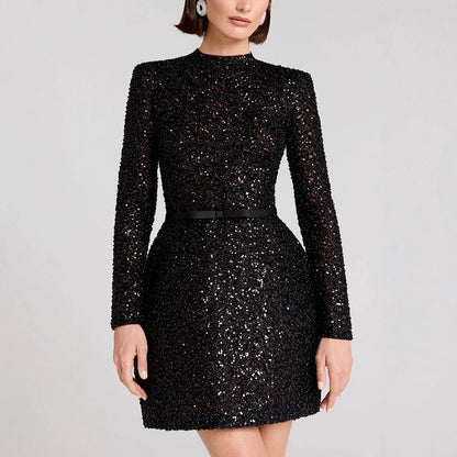Elara Wynn™ | Midnight Dusk Sequin Dress