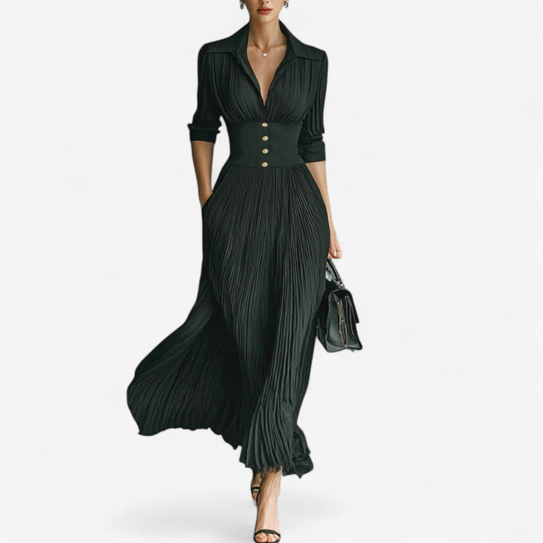 Aurelia Norwood™ | The Buttoned Flare Midi