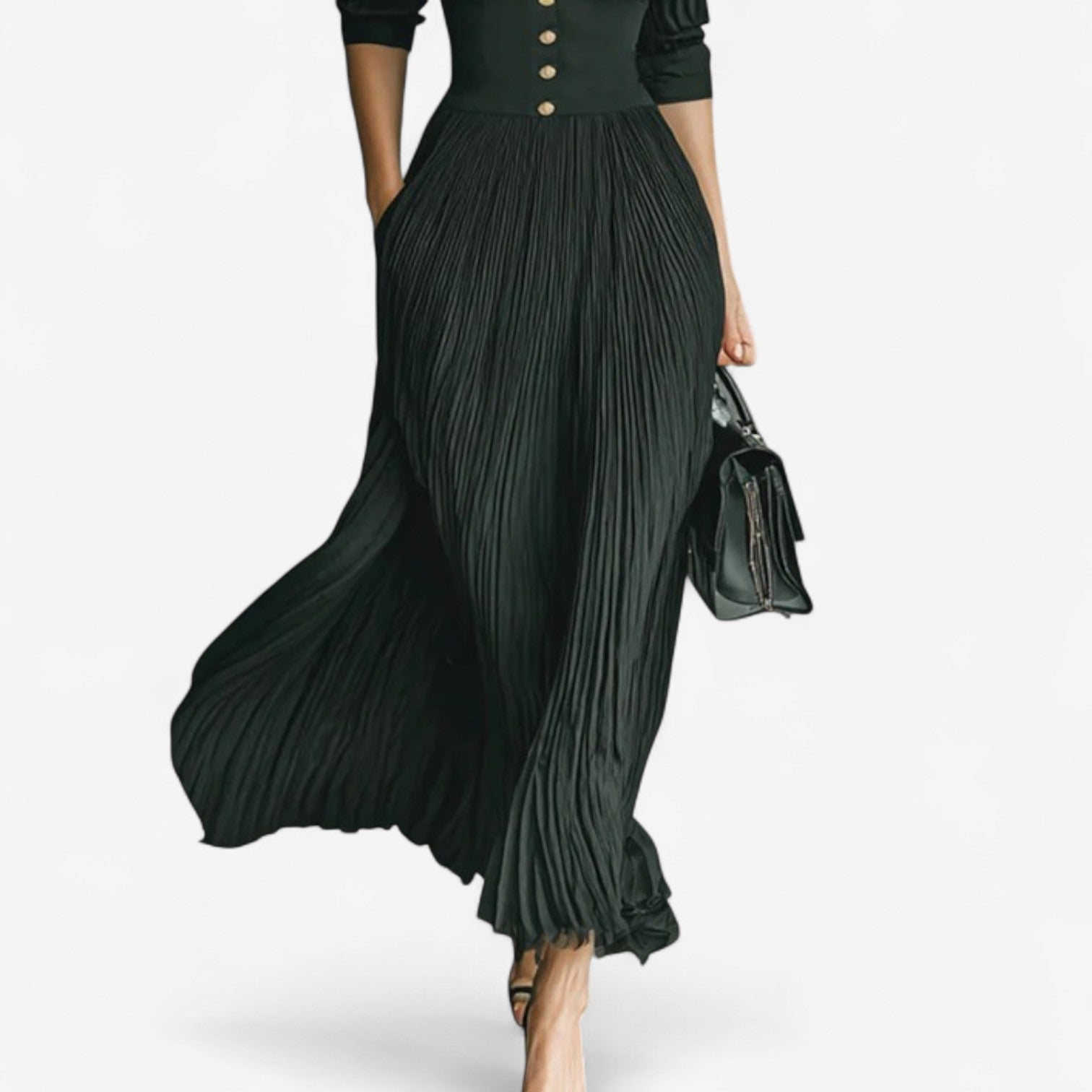 Aurelia Norwood™ | The Buttoned Flare Midi