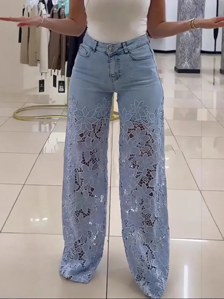 Camden Lace™ | Hollow-Out Wide Legs