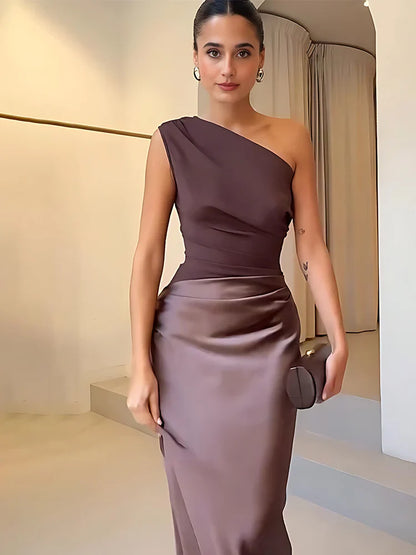 Amara Frost™ | Timeless Drape Dress