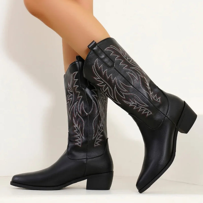 Yorkshire Stitch™ | Western Vegan Leather Boots