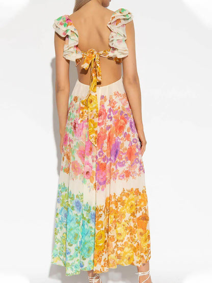 Nora™ | Deep‑V Open‑Back Dress