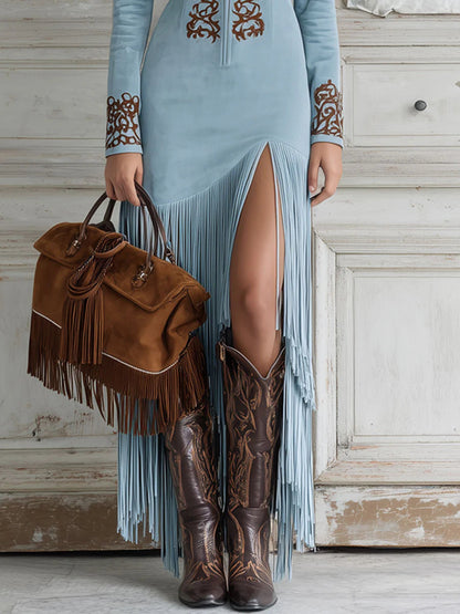 Daphne Wren™ | The Tailored Tassel Silhouette &amp; Belt