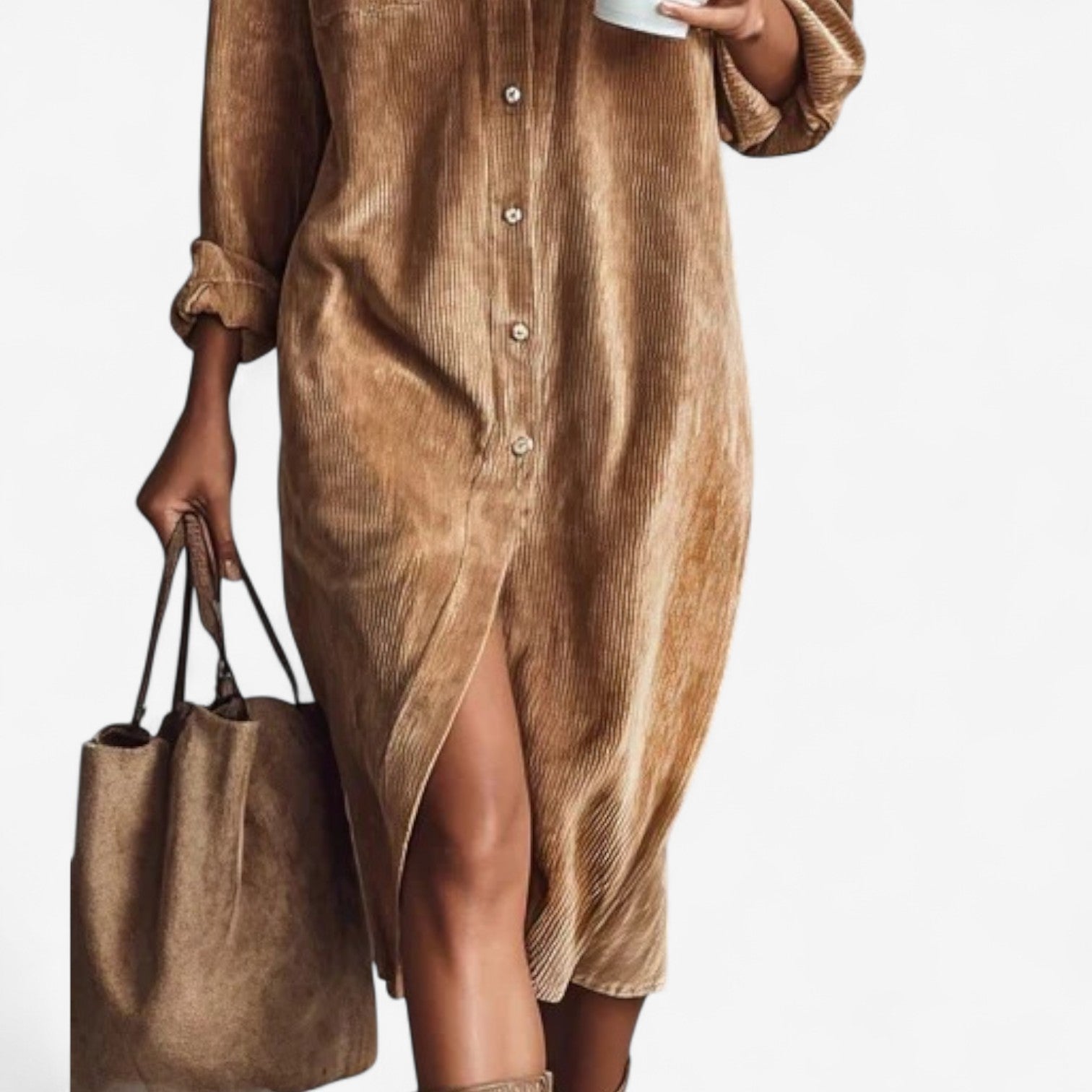 Hampstead Line™ | Corduroy Pocket Shirt Dress
