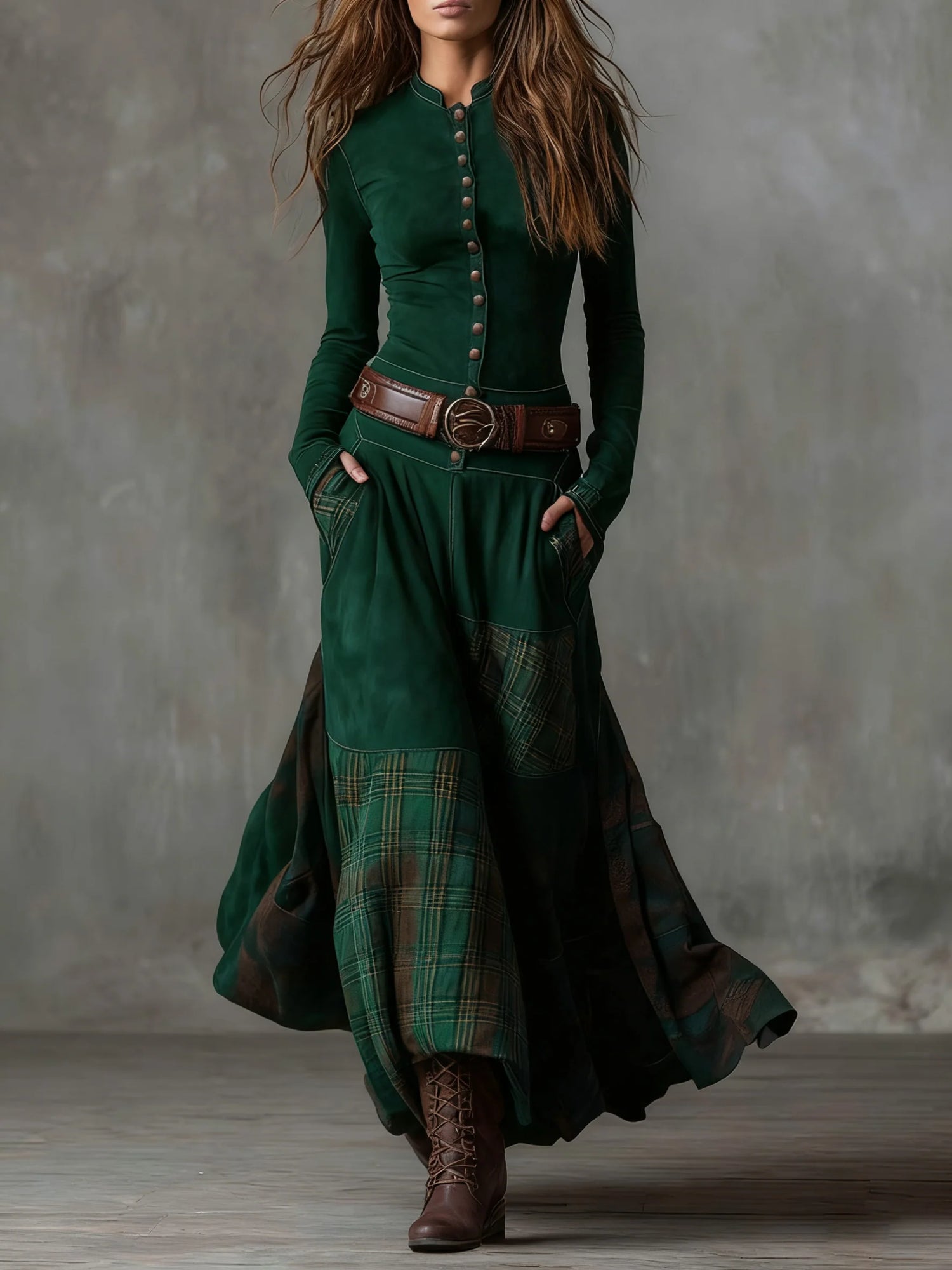 Amara Leigh™ | The Hawthorn Patchwork Dress &amp; Belt