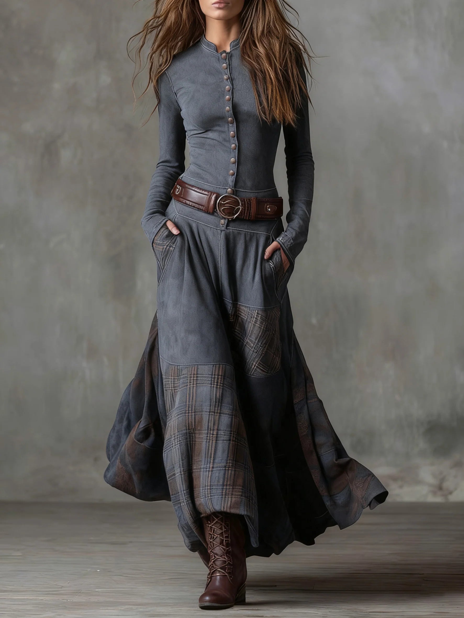Amara Leigh™ | The Hawthorn Patchwork Dress &amp; Belt