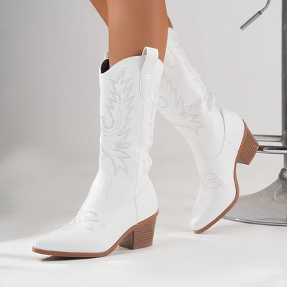 Yorkshire Stitch™ | Western Vegan Leather Boots