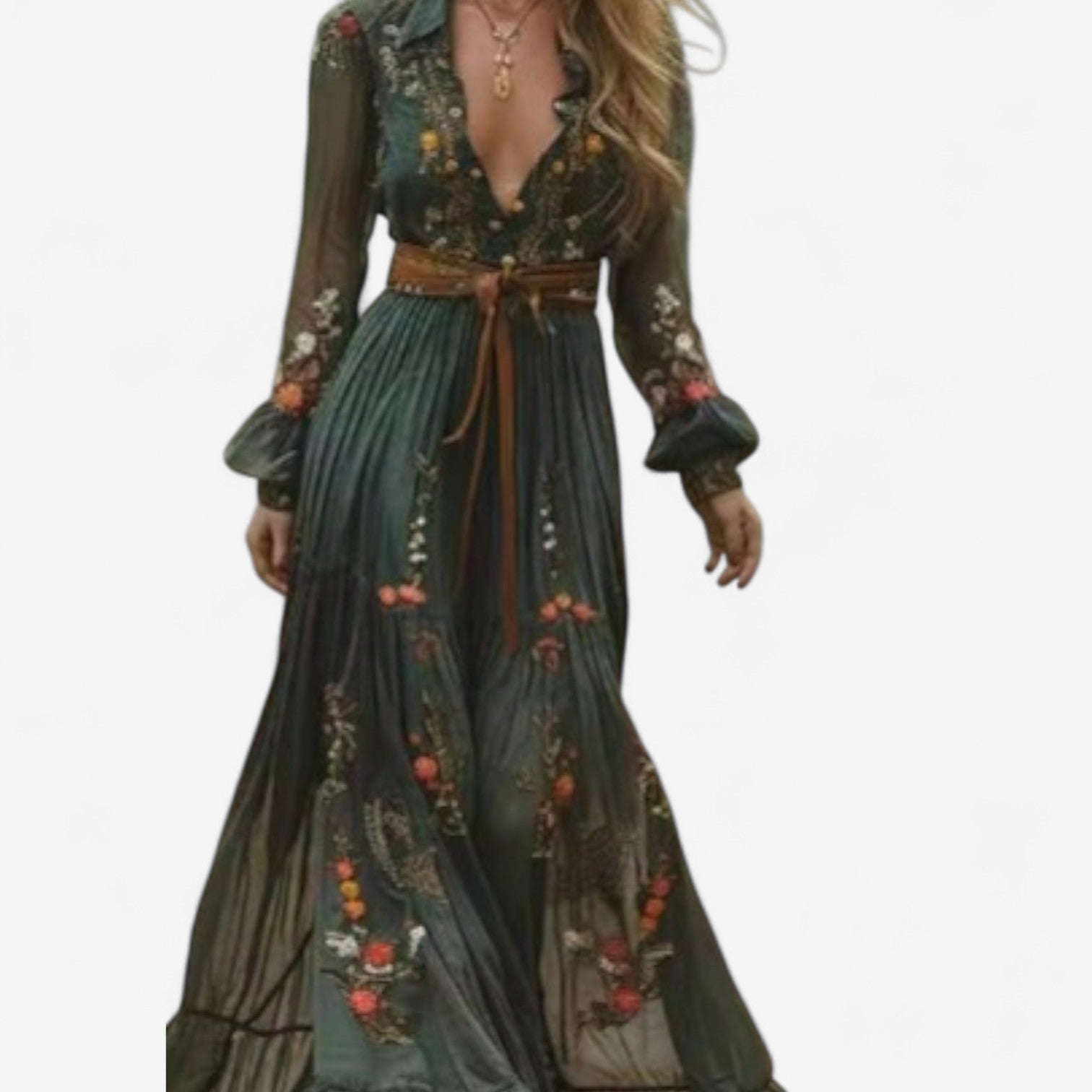 Elara Fernwell™ | The Earthwoven Grace Dress