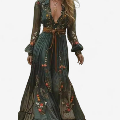 Elara Fernwell™ | The Earthwoven Grace Dress
