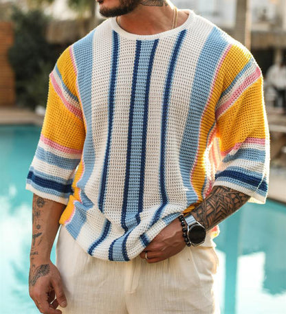 Riviera Rib™ | Linen-Knit Relaxed Tee