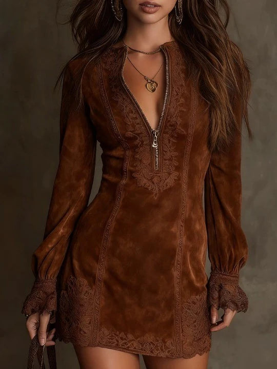Marianne Cole™ | The Alderidge Suede Dress