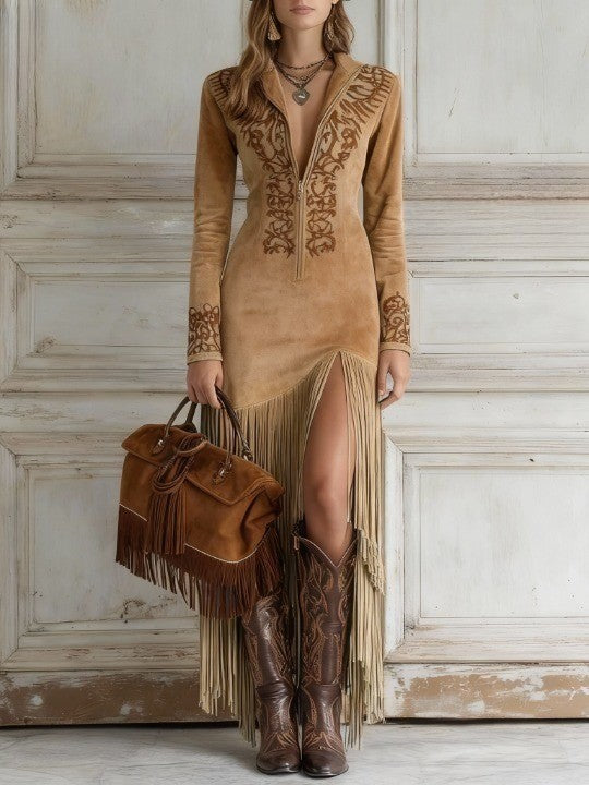 Daphne Wren™ | The Tailored Tassel Silhouette &amp; Belt