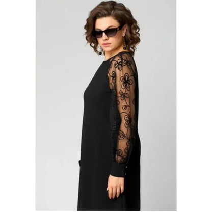 Elora™ | Lace‑Panel Patchwork Dress
